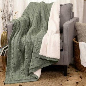 Life Comfort Cable Knit Throw